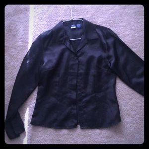 Great costume starter Beautiful Black Satin Blouse